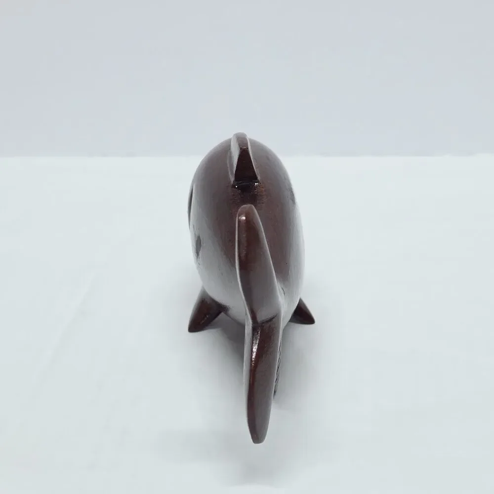 Piranha Vintage Hand Carved Wooden Figurine With Real Teeth